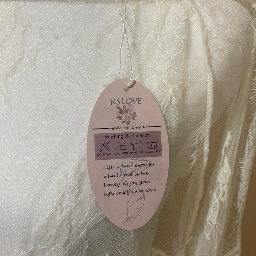 RS Love NWT women’s lace kimono robe babydoll lingerie size medium - Picture 5 of 8